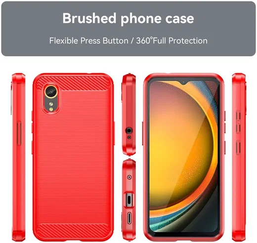 Samsung Galaxy Xcvover 7 Hoesje Geborsteld TPU Flexibele Back Cover Rood afbeelding 8
