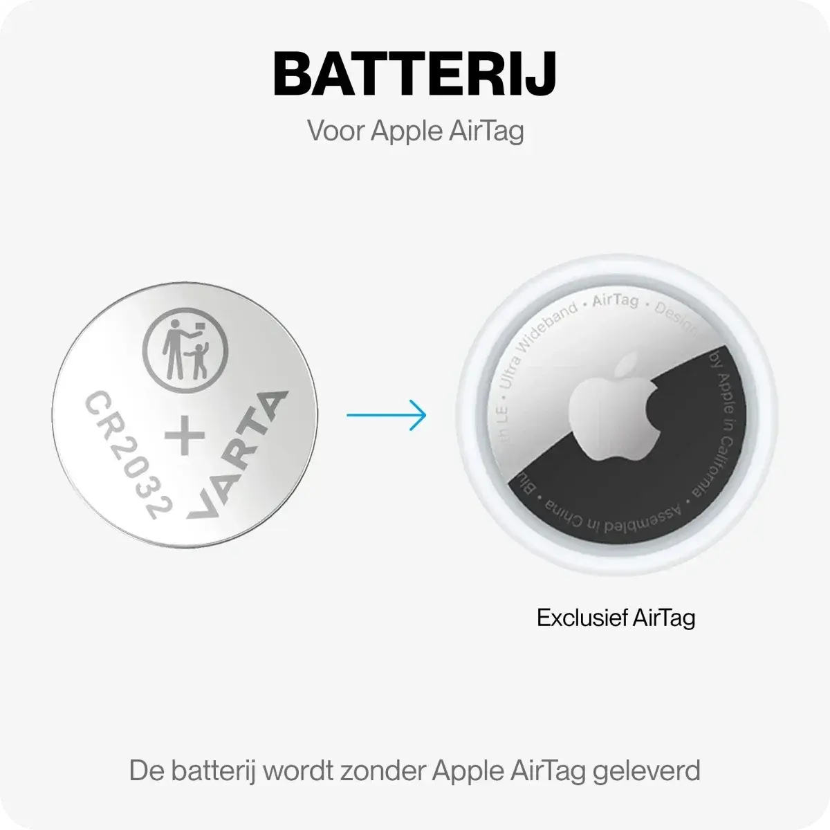 Varta CR2032 Lithium Knoopcelbatterij Apple AirTag 220mh / 3V (5-Pack) afbeelding 2
