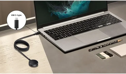 Originele Samsung Draadloze Oplader voor Samsung Galaxy Watch Zwart afbeelding 3