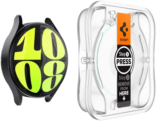 Spigen EZ Fit - Samsung Galaxy Watch 7 40MM Screen Protector Glas 2-Pack afbeelding 2