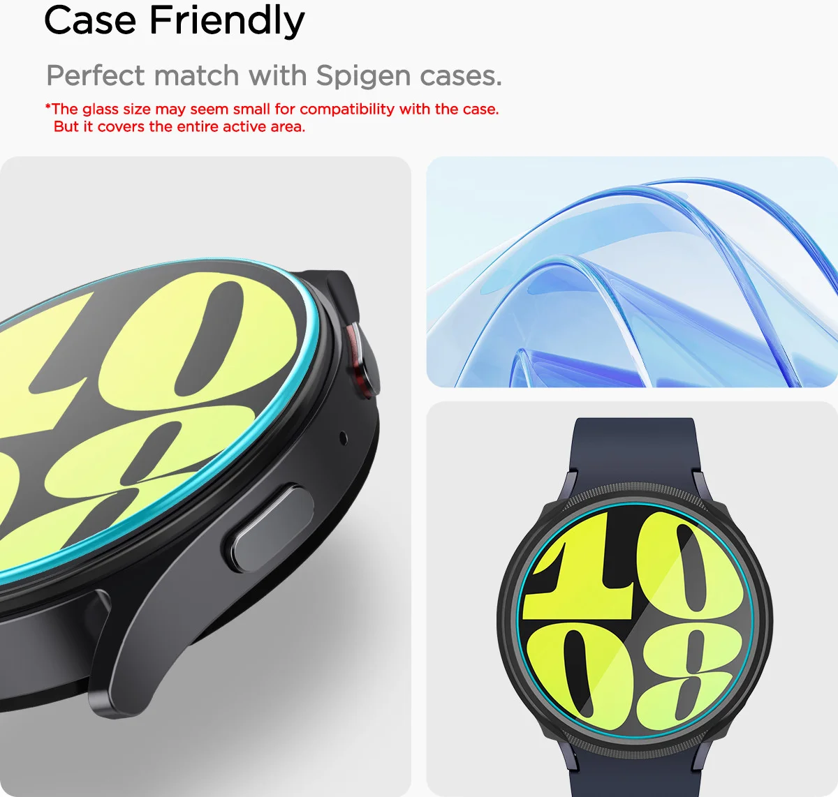 Spigen EZ Fit - Samsung Galaxy Watch 7 40MM Screen Protector Glas 2-Pack afbeelding 5