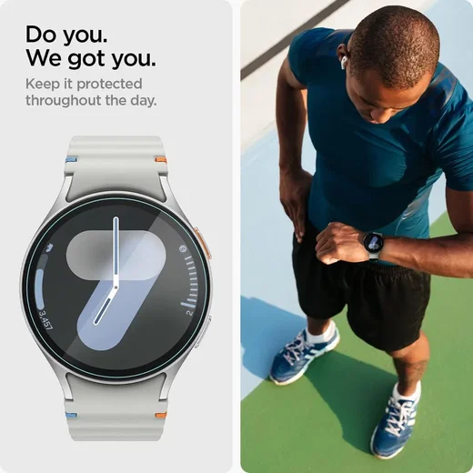 Spigen EZ Fit - Samsung Galaxy Watch 7 44MM Screen Protector Glas 2-Pack afbeelding 5