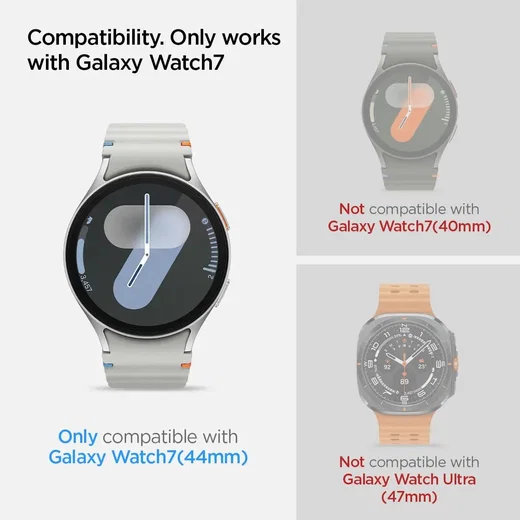 Spigen EZ Fit - Samsung Galaxy Watch 7 44MM Screen Protector Glas 2-Pack afbeelding 8