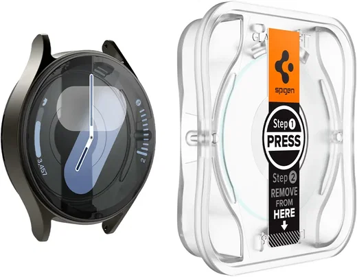 Spigen EZ Fit - Samsung Galaxy Watch 7 44MM Screen Protector Glas 2-Pack afbeelding 9