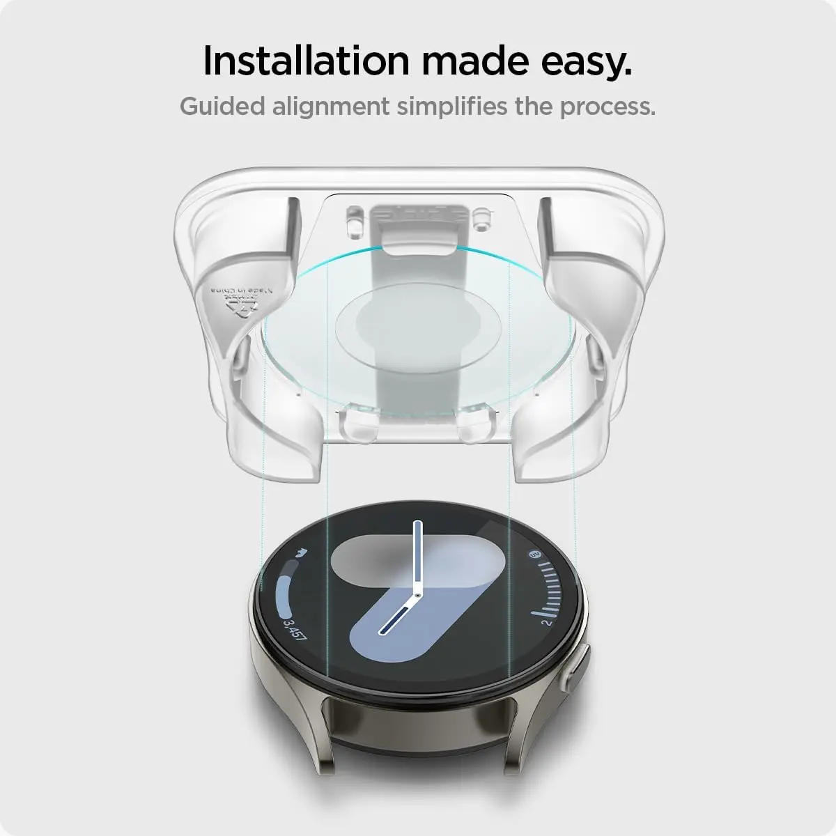 Spigen EZ Fit - Samsung Galaxy Watch 7 44MM Screen Protector Glas 2-Pack afbeelding 3