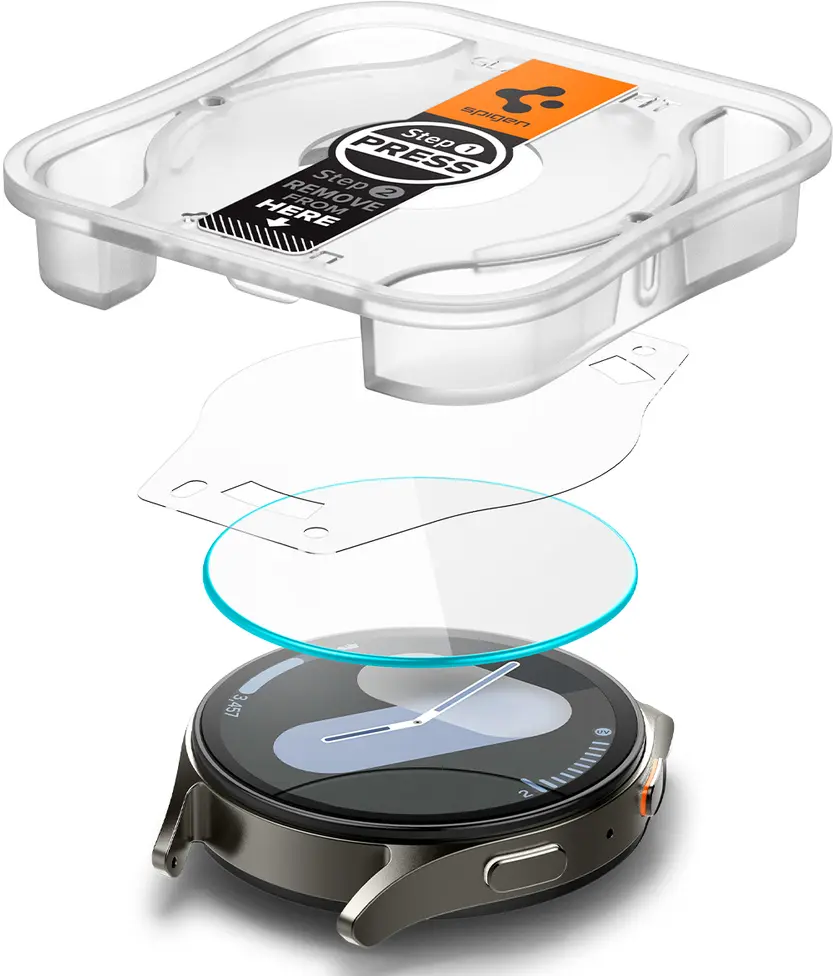 Spigen EZ Fit - Samsung Galaxy Watch 7 44MM Screen Protector Glas 2-Pack afbeelding 2