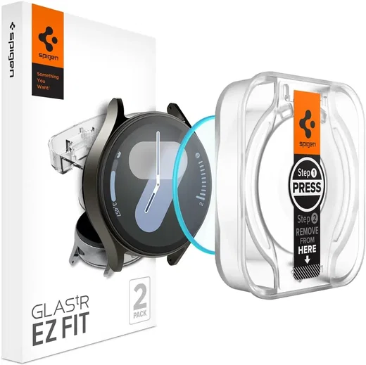 Spigen EZ Fit - Samsung Galaxy Watch 7 44MM Screen Protector Glas 2-Pack afbeelding 1