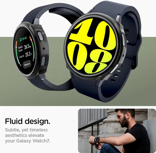 Spigen Liquid Air - Samsung Galaxy Watch 7 40MM Hoesje - Zwart afbeelding 6