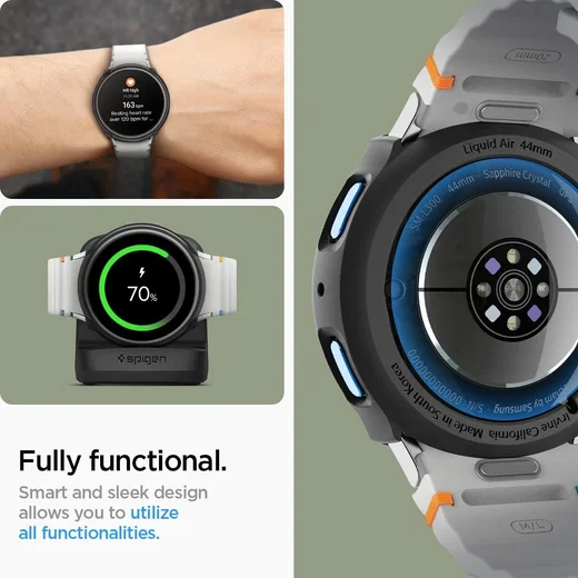 Spigen Liquid Air - Samsung Galaxy Watch 7 44MM Hoesje - Zwart afbeelding 5