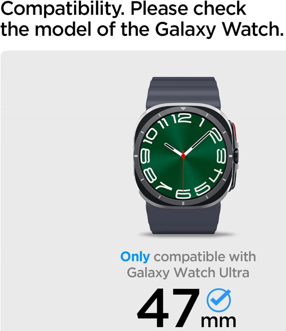 Spigen Rugged Armor - Samsung Galaxy Watch Ultra Hoesje - Zwart afbeelding 3