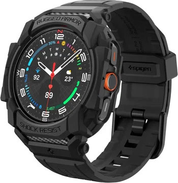 Spigen Rugged Armor Pro - Samsung Galaxy Watch Ultra - Hoesje en Bandje - Zwart