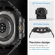 Spigen Rugged Armor Pro - Samsung Galaxy Watch Ultra - Hoesje en Bandje - Zwart afbeelding 7