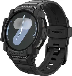 Spigen Rugged Armor Pro - Samsung Galaxy Watch 7 44MM - Hoesje en Bandje - Zwart afbeelding