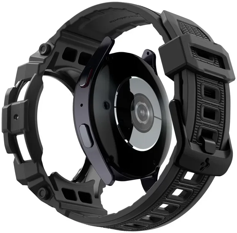 Spigen Rugged Armor Pro - Samsung Galaxy Watch 7 44MM - Hoesje en Bandje - Zwart afbeelding 2