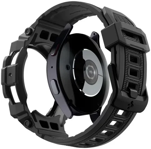Spigen Rugged Armor Pro - Samsung Galaxy Watch 7 44MM - Hoesje en Bandje - Zwart afbeelding 2