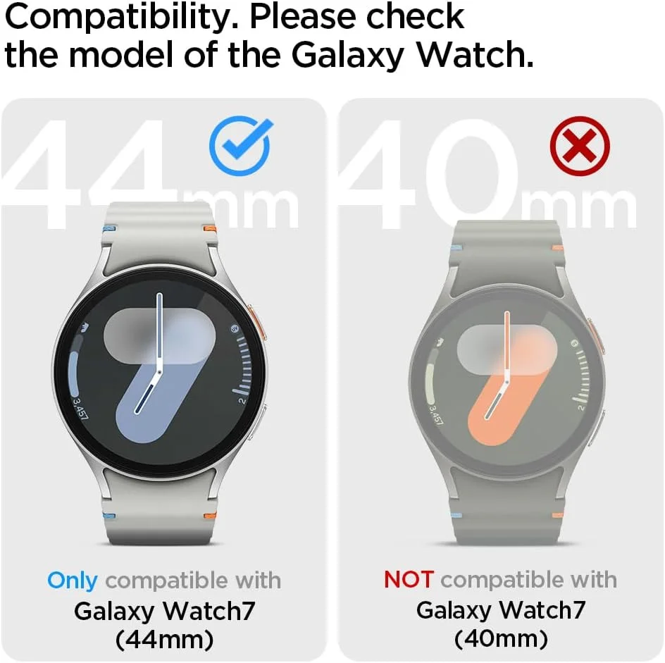 Spigen Rugged Armor Pro - Samsung Galaxy Watch 7 44MM - Hoesje en Bandje - Zwart afbeelding 3