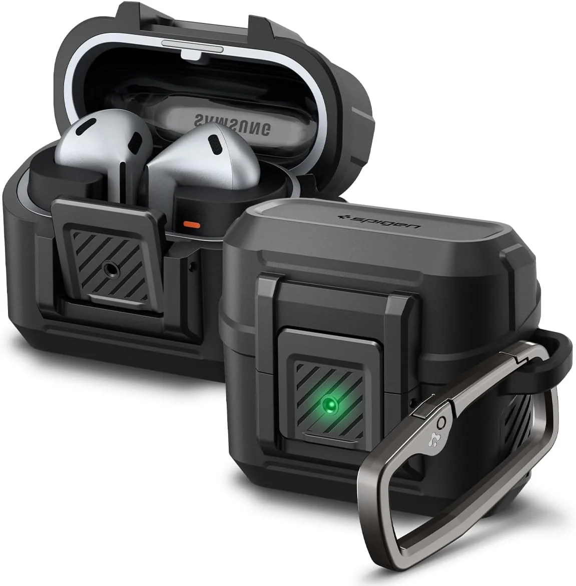 Spigen Lock Fit Samsung Galaxy Buds 3 / Buds 3 Pro Hoesje Zwart