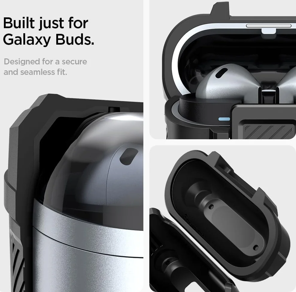 Spigen Lock Fit Samsung Galaxy Buds 3 / Buds 3 Pro Hoesje Zwart afbeelding 4