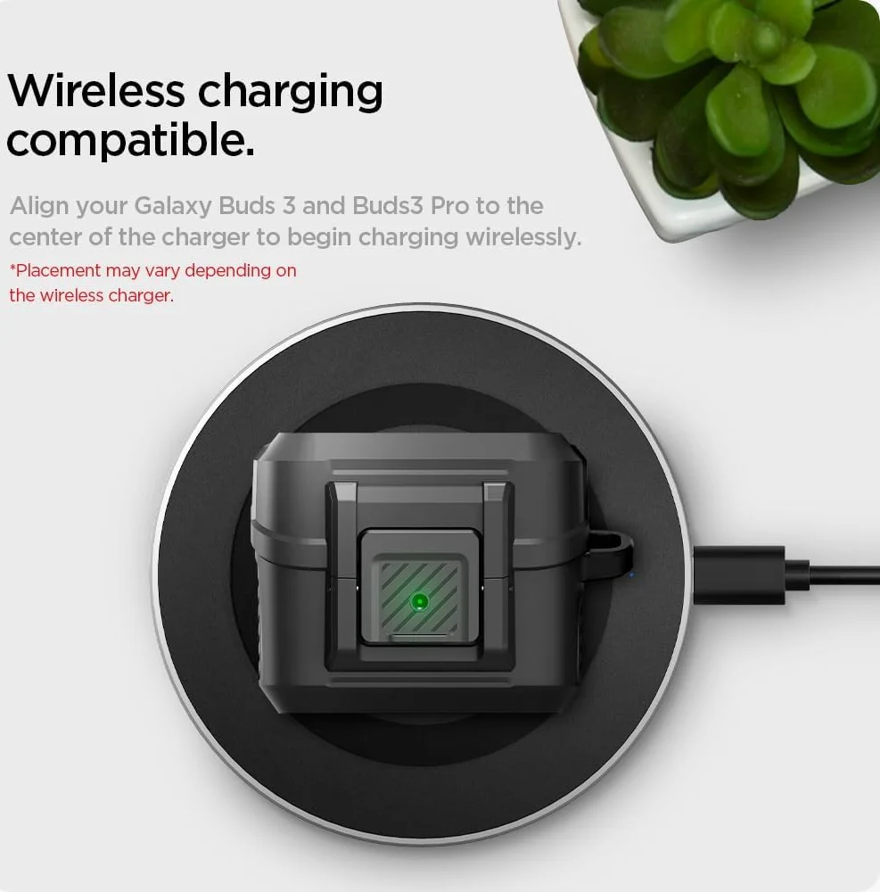 Spigen Lock Fit Samsung Galaxy Buds 3 / Buds 3 Pro Hoesje Zwart afbeelding 6