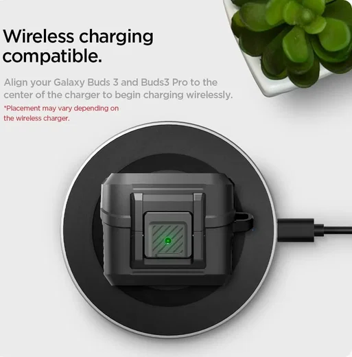 Spigen Lock Fit Samsung Galaxy Buds 3 / Buds 3 Pro Hoesje Zwart afbeelding 6