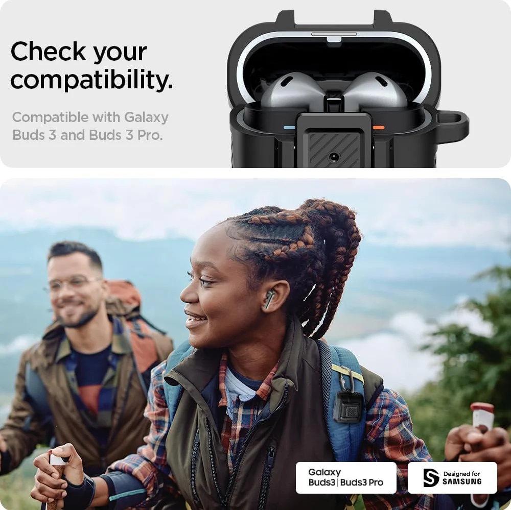 Spigen Lock Fit Samsung Galaxy Buds 3 / Buds 3 Pro Hoesje Zwart afbeelding 7