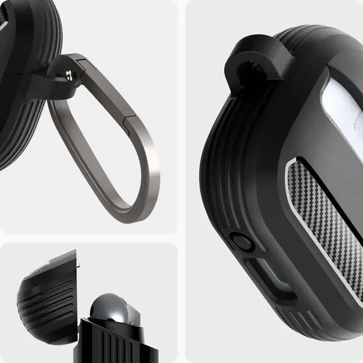Spigen Rugged Armor Samsung Galaxy Buds 3 / 3 Pro Hoesje Zwart afbeelding 8