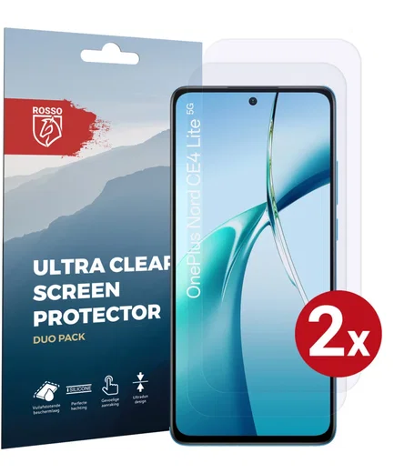 Rosso OnePlus Nord CE 4 Lite Screen Protector Ultra Clear Duo Pack afbeelding 1