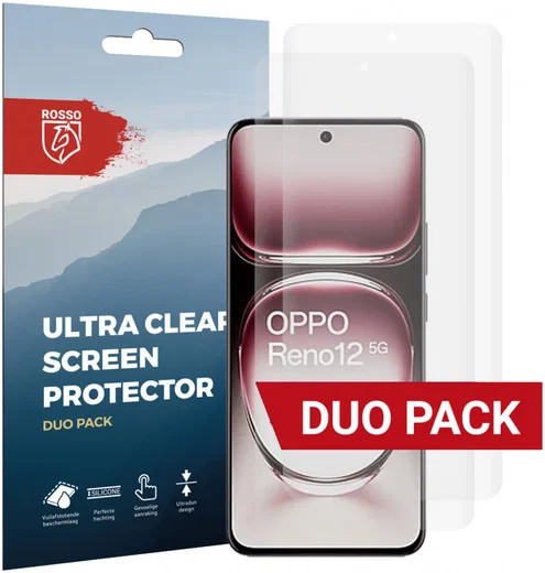 Rosso Oppo Reno 12 Screen Protector Ultra Clear Duo Pack afbeelding 1
