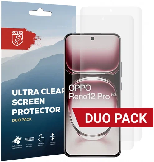 Rosso Oppo Reno 12 Pro Screen Protector Ultra Clear Duo Pack afbeelding 1