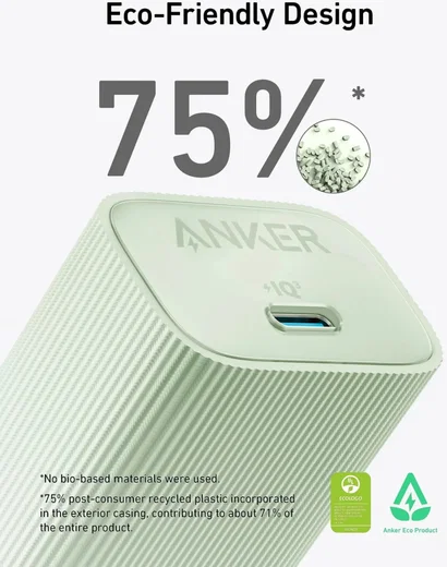 Anker Powerport Nano 4 (30W) Duurzame USB-C Lader GaN Fast Charge Zwart afbeelding 6