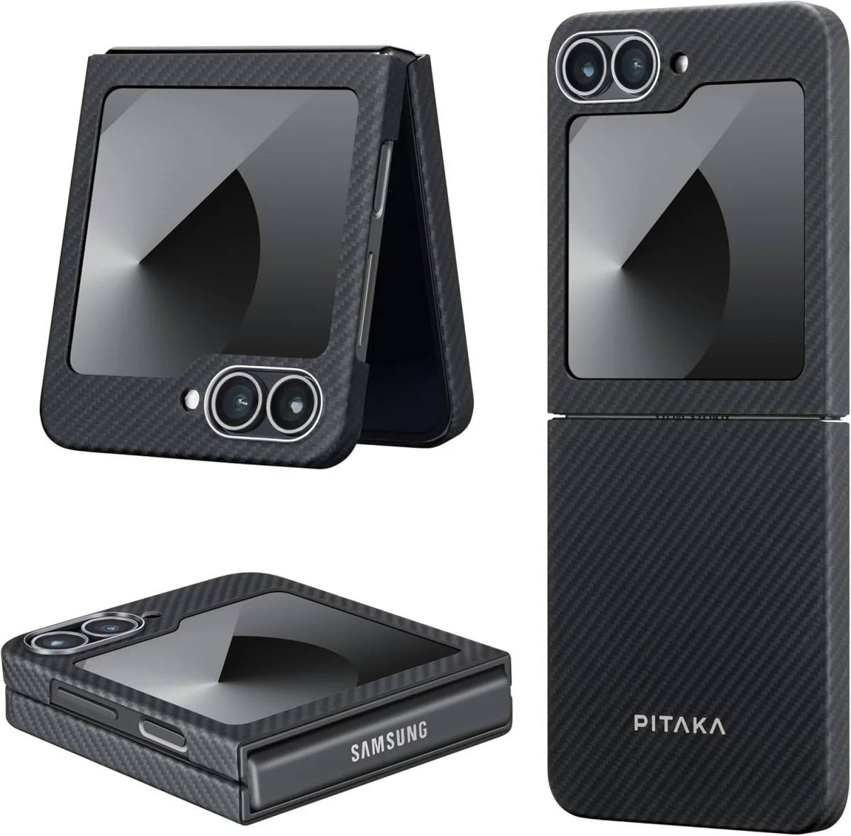 PITAKA MagEZ 5 Samsung Galaxy Z Flip 6 Hoesje 600D Ultra Dun MagSafe Zwart afbeelding 16