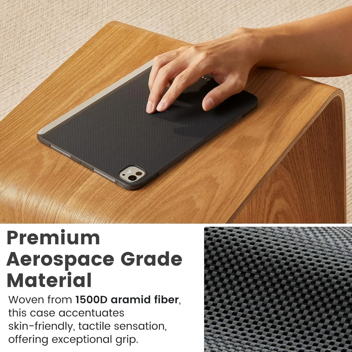 PITAKA MagEZ Apple iPad Pro 11 (2022/2021) Hoes Back Cover Zwart afbeelding 5