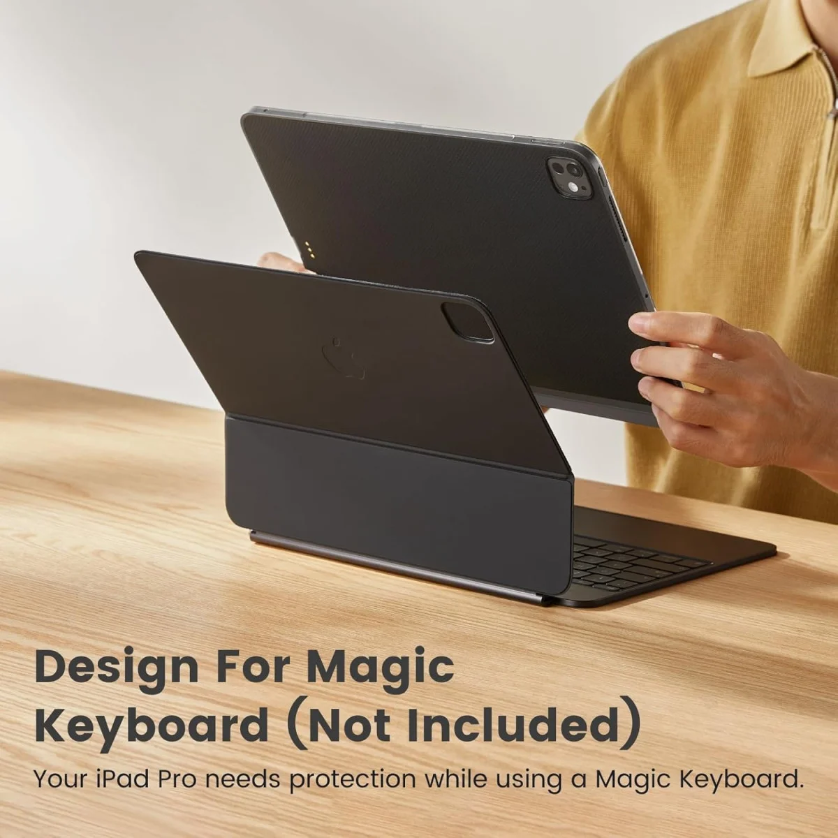 PITAKA MagEZ Apple iPad Pro 11 (2022/2021) Hoes Back Cover Zwart afbeelding 3
