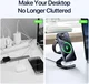 Duzzona Qi2 3-in-1 MagSafe Oplader iPhone/AirPods (Pro)/Apple Watch Transparant afbeelding 11