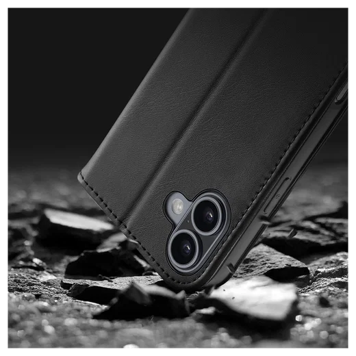 Dux Ducis Hivo Apple iPhone 16 Hoesje RFID Book Case Zwart afbeelding 9