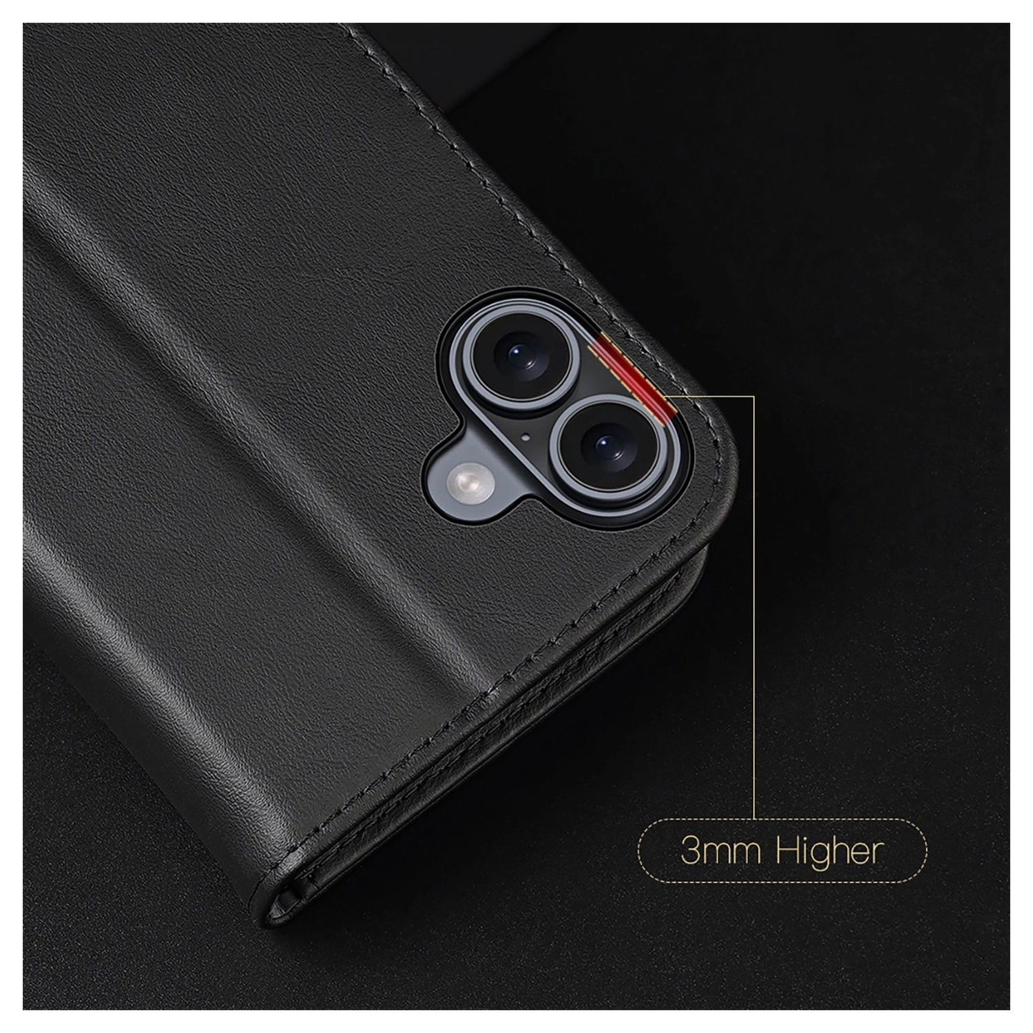 Dux Ducis Hivo Apple iPhone 16 Hoesje RFID Book Case Zwart afbeelding 10