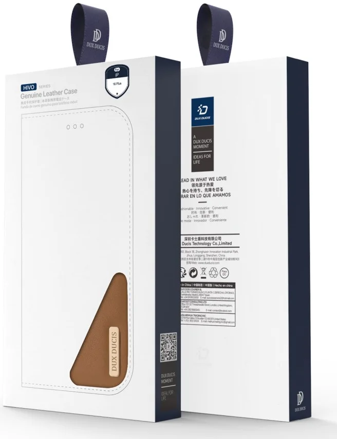 Dux Ducis Hivo Apple iPhone 16 Hoesje RFID Book Case Bruin afbeelding 8