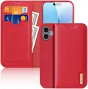 Dux Ducis Hivo Apple iPhone 16 Hoesje RFID Book Case Rood