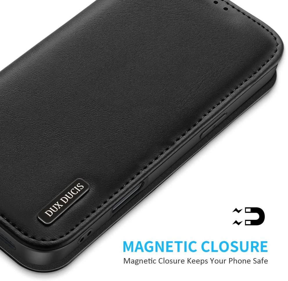 Dux Ducis Hivo Apple iPhone 16 Pro Max Hoesje RFID Book Case Zwart afbeelding 6