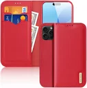 Dux Ducis Hivo Apple iPhone 16 Pro Max Hoesje RFID Book Case Rood