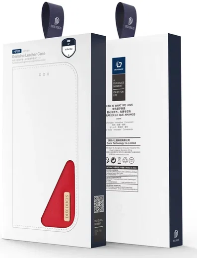 Dux Ducis Hivo Apple iPhone 16 Pro Max Hoesje RFID Book Case Rood afbeelding 8