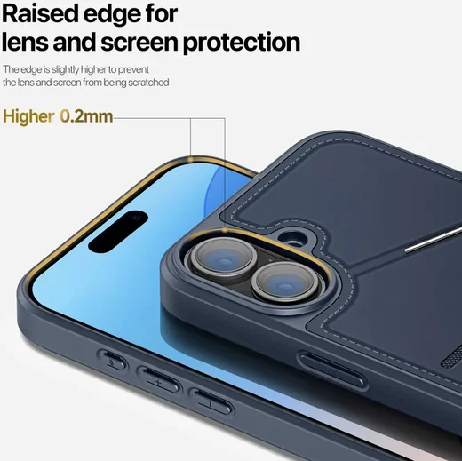 Dux Ducis Rafi II Apple iPhone 16 Hoesje MagSafe Back Cover Blauw afbeelding 13