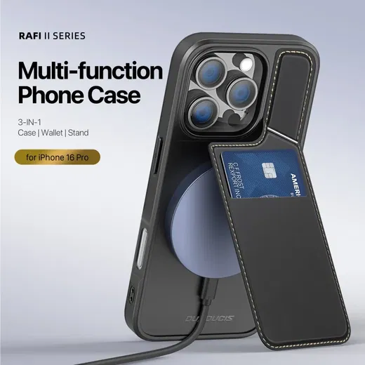 Dux Ducis Rafi II Apple iPhone 16 Pro Hoesje MagSafe Back Cover Zwart afbeelding 7