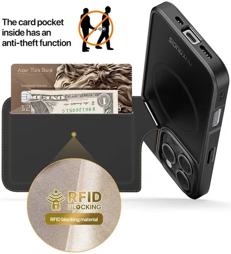 Dux Ducis Rafi II Apple iPhone 16 Pro Hoesje MagSafe Back Cover Zwart afbeelding 8