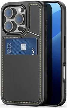 Dux Ducis Rafi II iPhone 16 Pro Max Hoesje MagSafe Back Cover Zwart