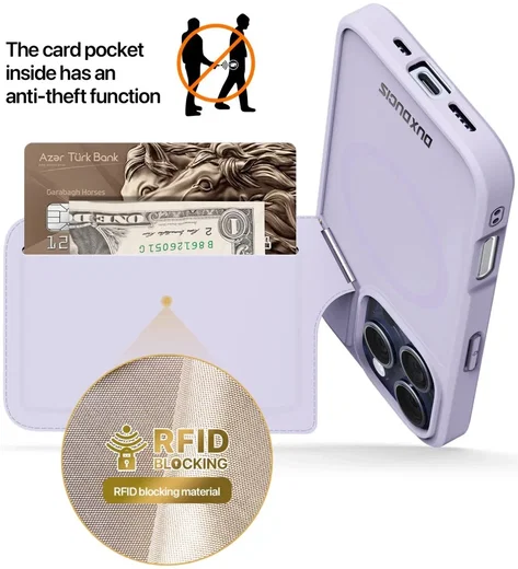 Dux Ducis Rafi II iPhone 16 Pro Max Hoesje MagSafe Back Cover Paars afbeelding 7