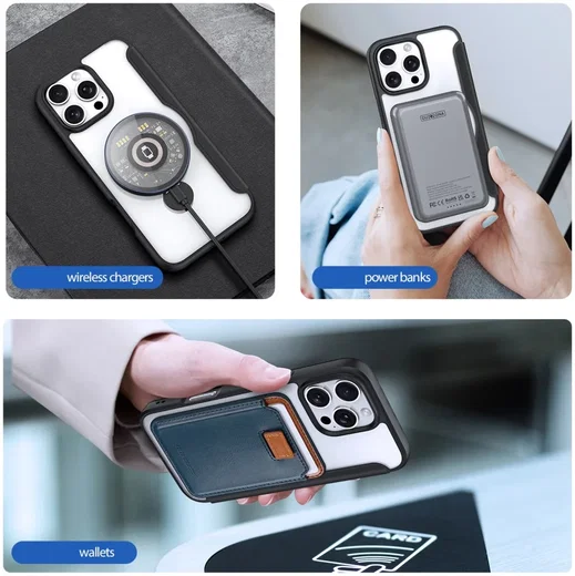 Dux Ducis iPhone 16 Pro Max Hoesje MagSafe RFID Book Case 360° Stand Zwart afbeelding 12