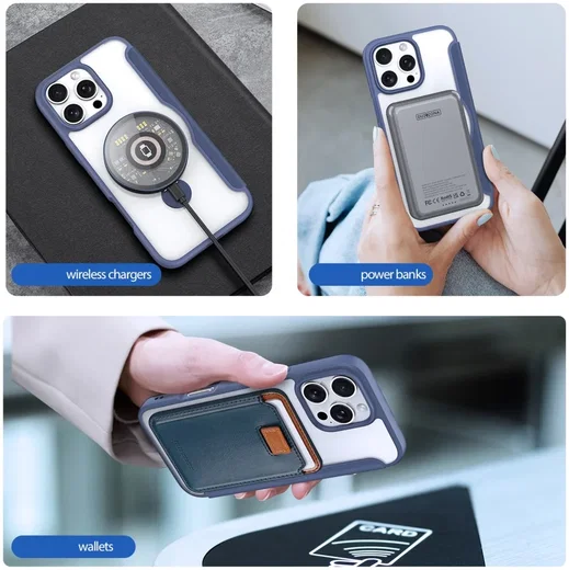 Dux Ducis iPhone 16 Pro Max Hoesje MagSafe RFID Book Case 360° Stand Blauw afbeelding 12