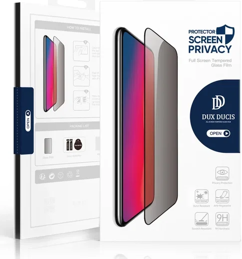 Dux Ducis Apple iPhone 16 Plus Screen Protector Privacy Tempered Glass 9H afbeelding 9