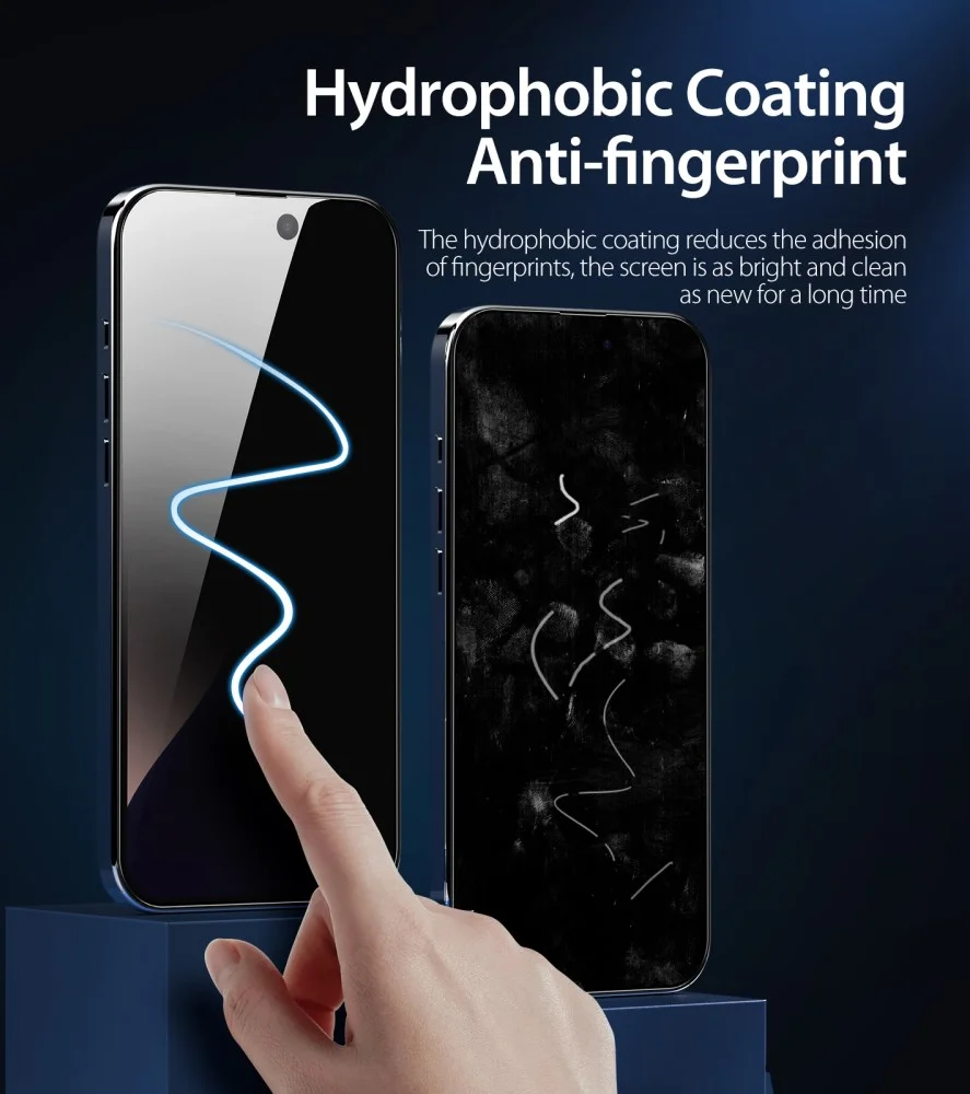 Dux Ducis Apple iPhone 16 Pro Max Screen Protector Privacy Tempered Glass 9H afbeelding 6